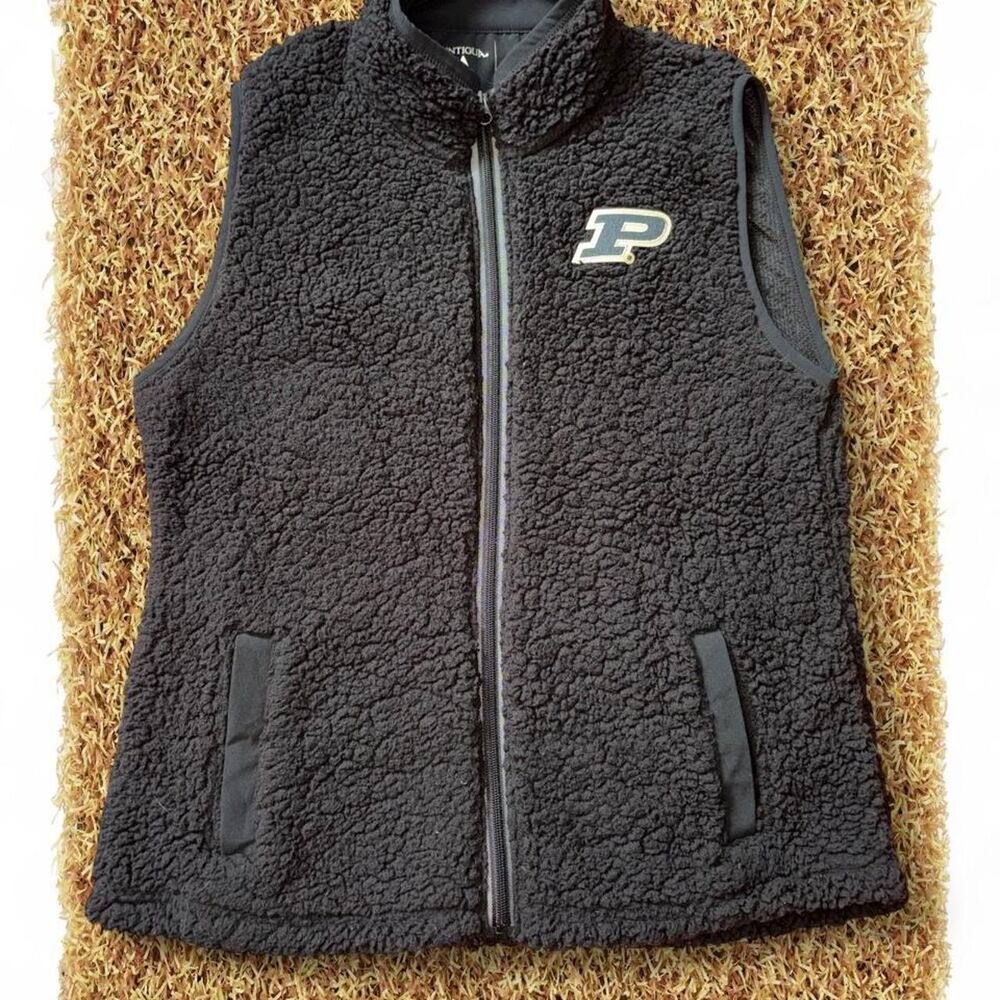Women’s Purdue University black fleece vest Size XL #college #fleece - Picture 1 of 3